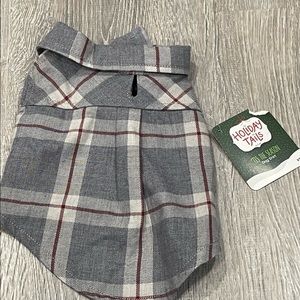 New Holiday Tails Dog Flannel Shirt Pet XS J42